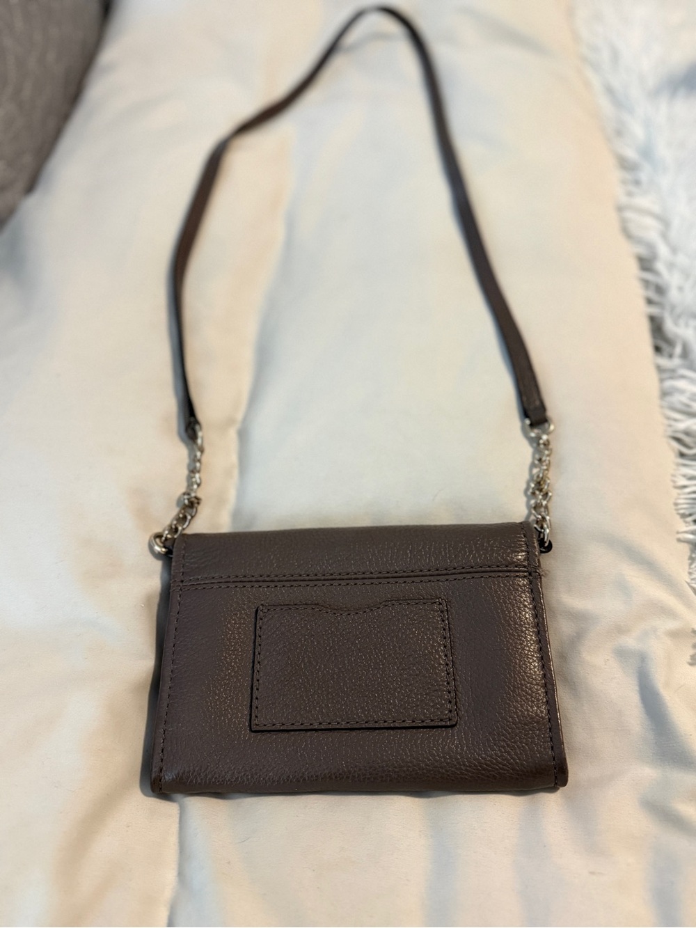kate spade taupe brown leather crossbody wallet - Picture 8 of 12